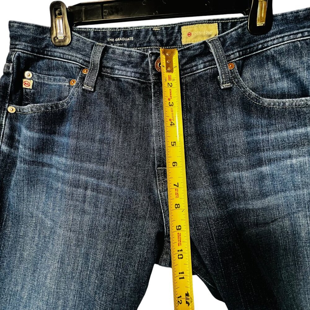 AG Adriano Goldschmied Blue Denim Jeans 33x34 The Graduate Tailored Leg - Picture 12 of 15